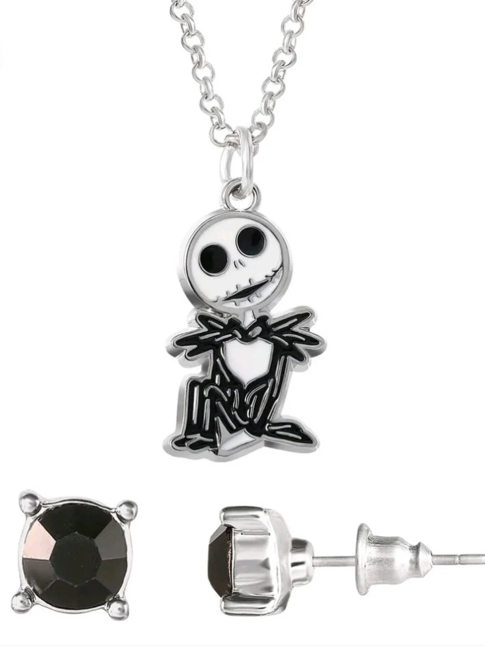 Disney- Girls Nightmare before Christmas Jack, Pendant and Earring Set